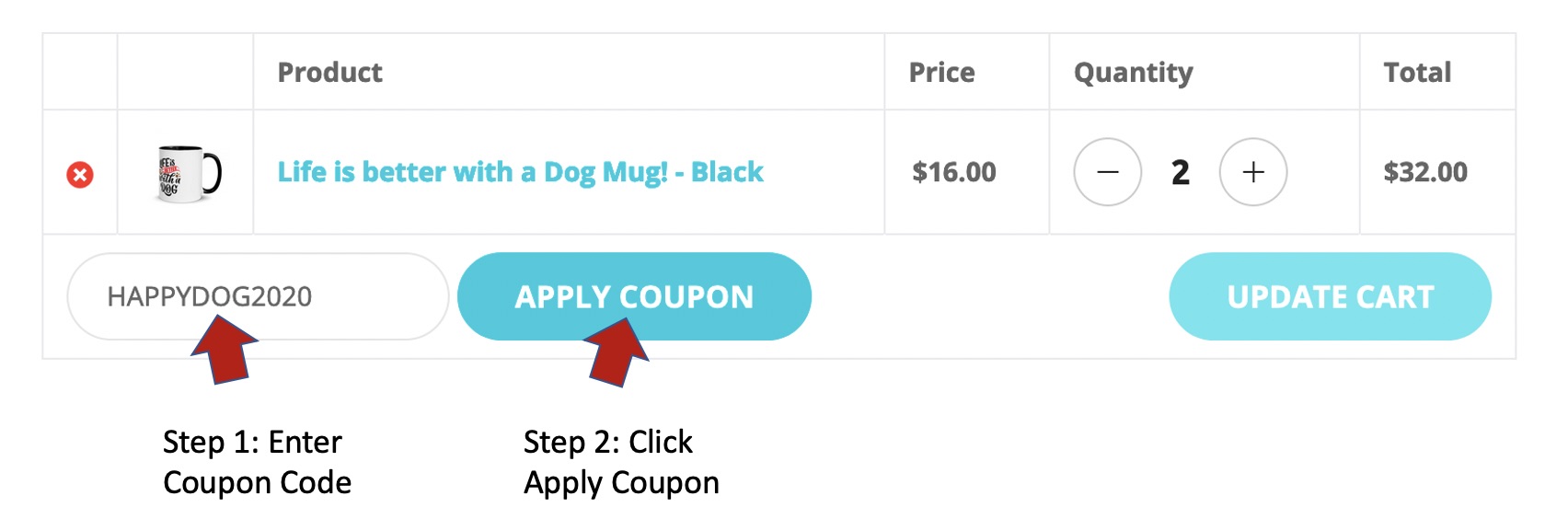 How to Add a Coupon to Your Order