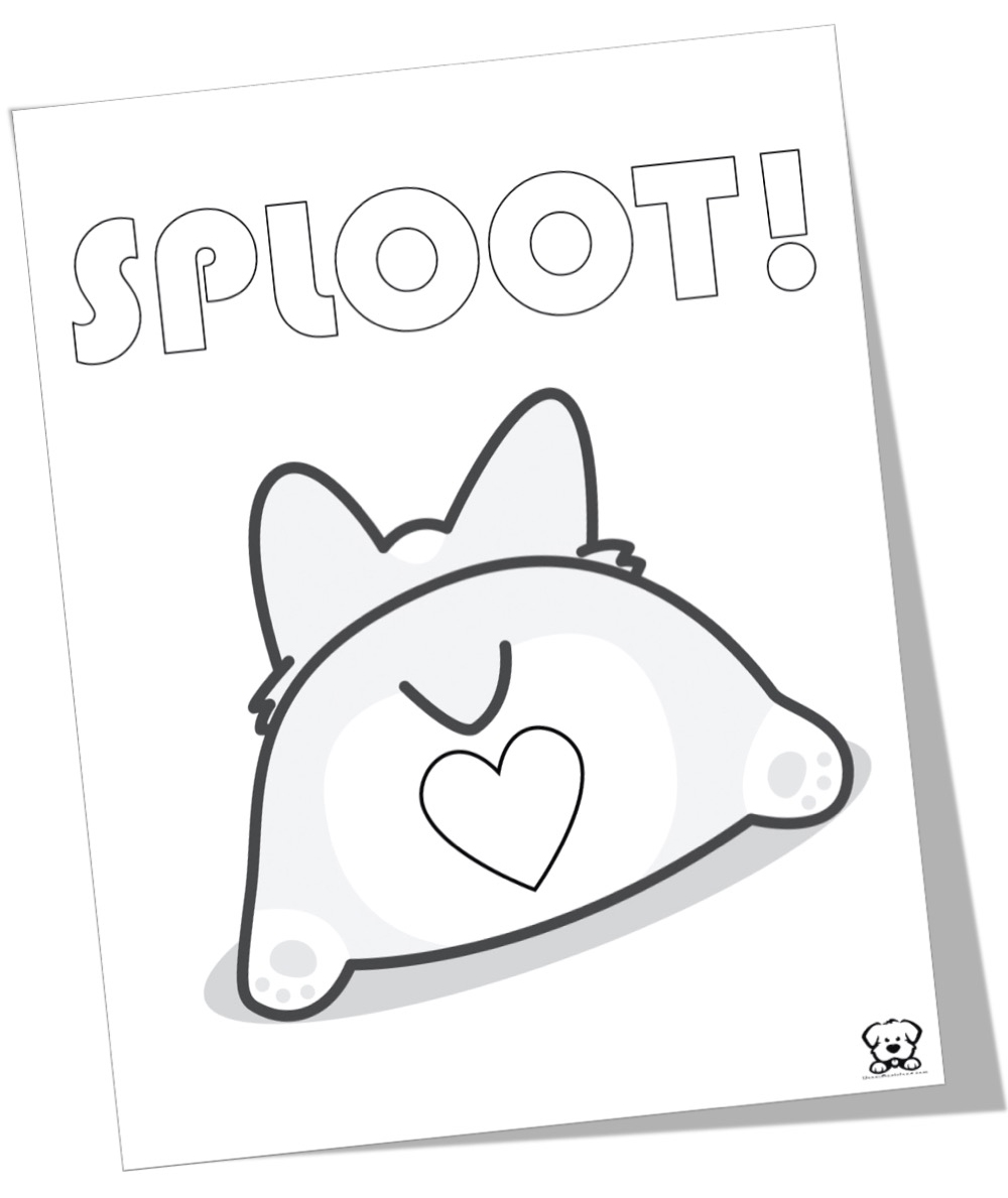 Free Corgi Coloring Page
