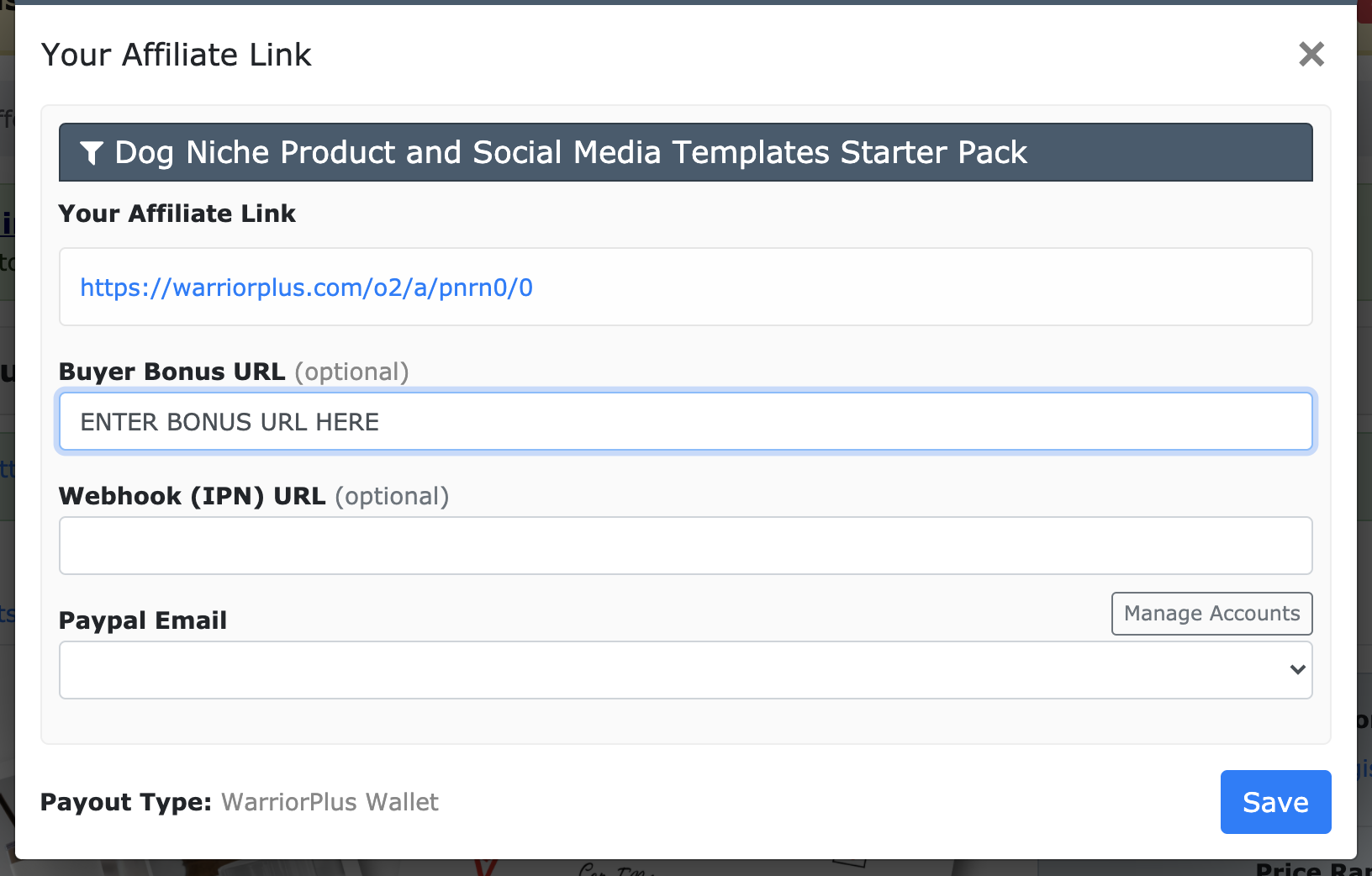 Screen Shot 2020-06-19 at 11.28.07 AM Add Your Bonus URL in the Pop-Up Window