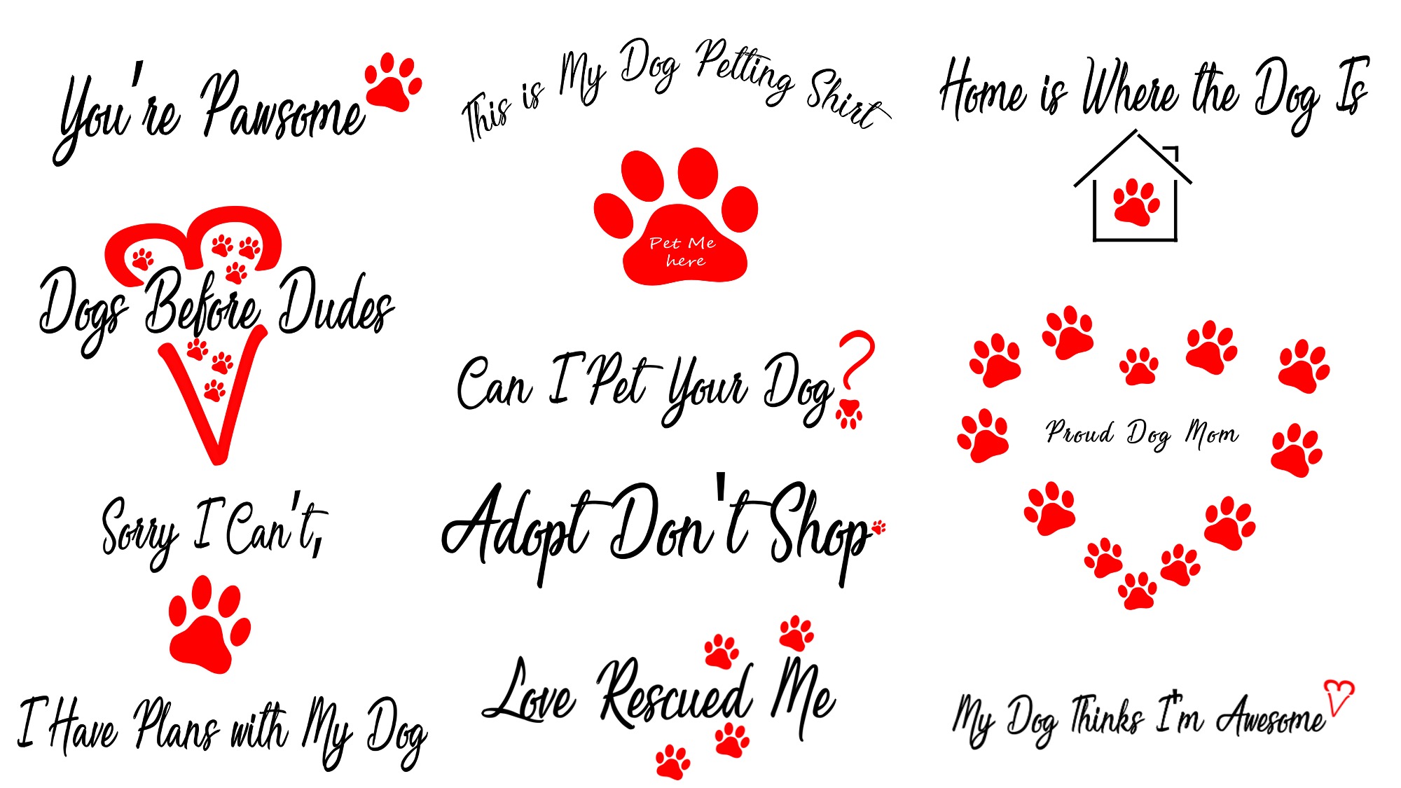 10 Dog Product Templates with Commercial Use Rights