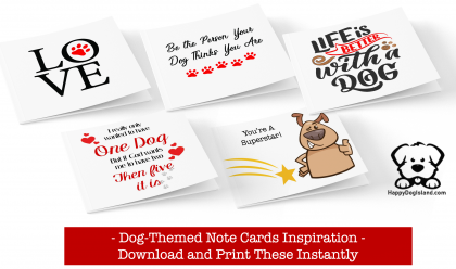 Ideas for Dog-Themed Note Cards