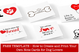 Free Template - Make Your Own Note Cards for Dog Lovers