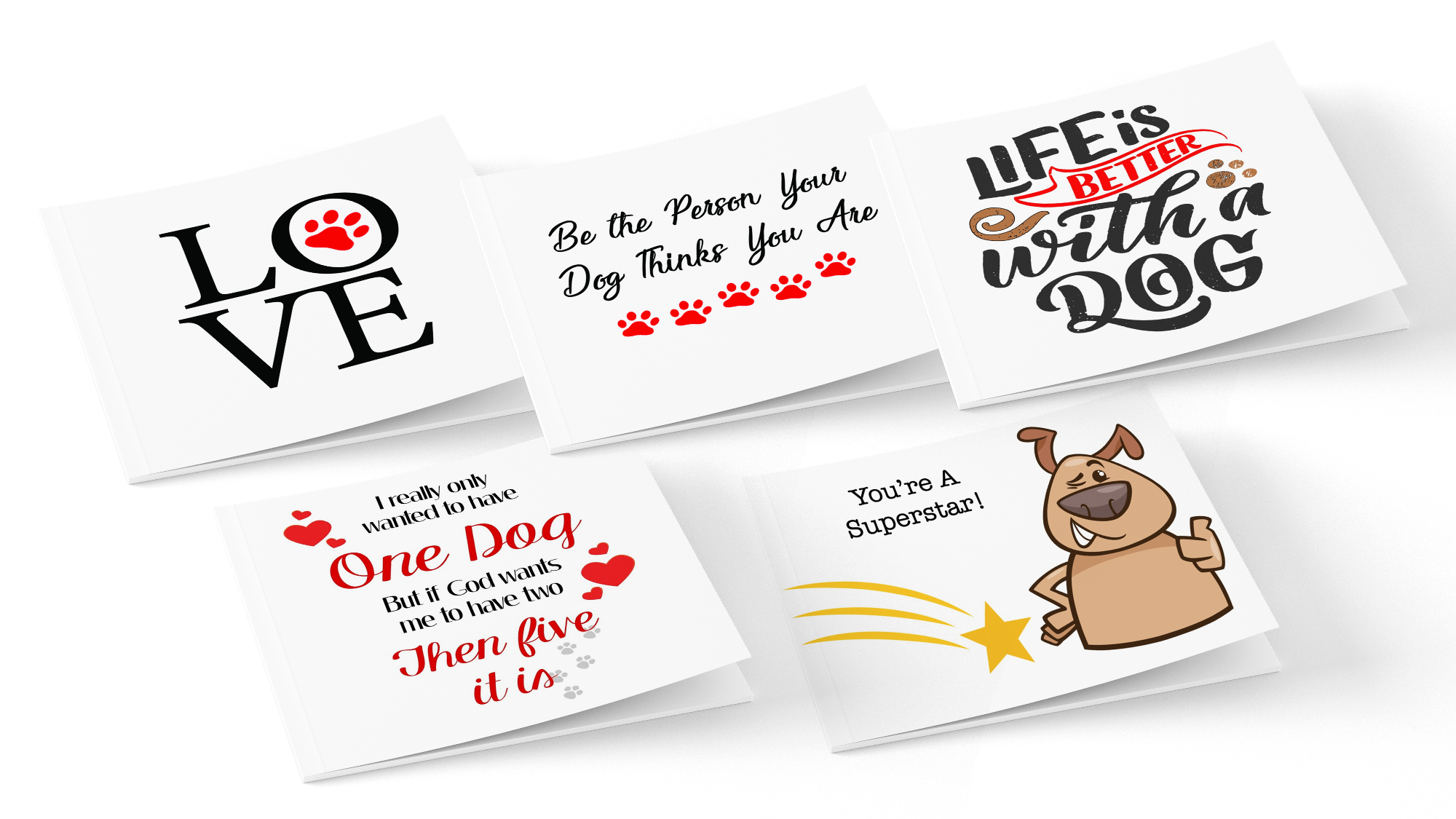 5-Pack of Printable Note Cards