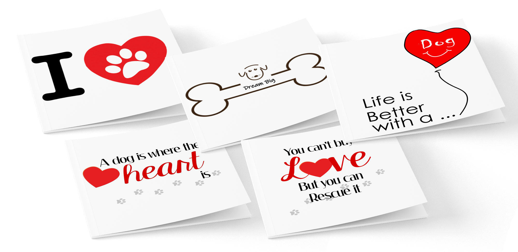 5-Pack of Printable Note Cards